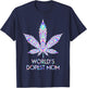 World's Dopest Mom Weed 420 Funny T-Shirt - T-Shirt | Navy