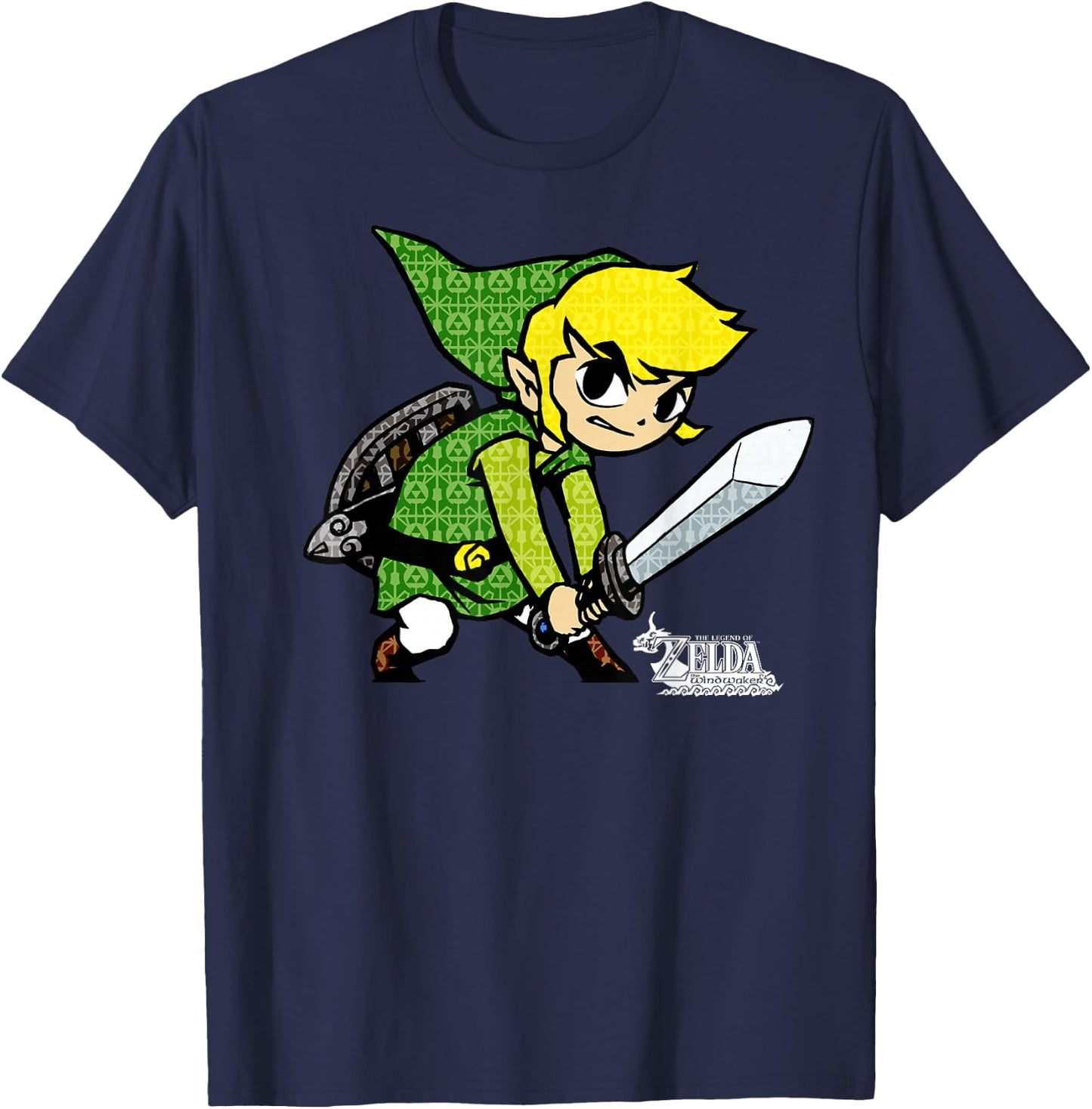 The Legend of Zelda: The Wind Waker Link Hero Icon T-Shirt - T-Shirt | Navy