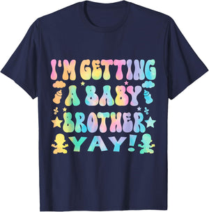 I'm Getting A Baby Brother New Baby Gender Reveal Boy Girls T-Shirt - T-Shirt | Navy