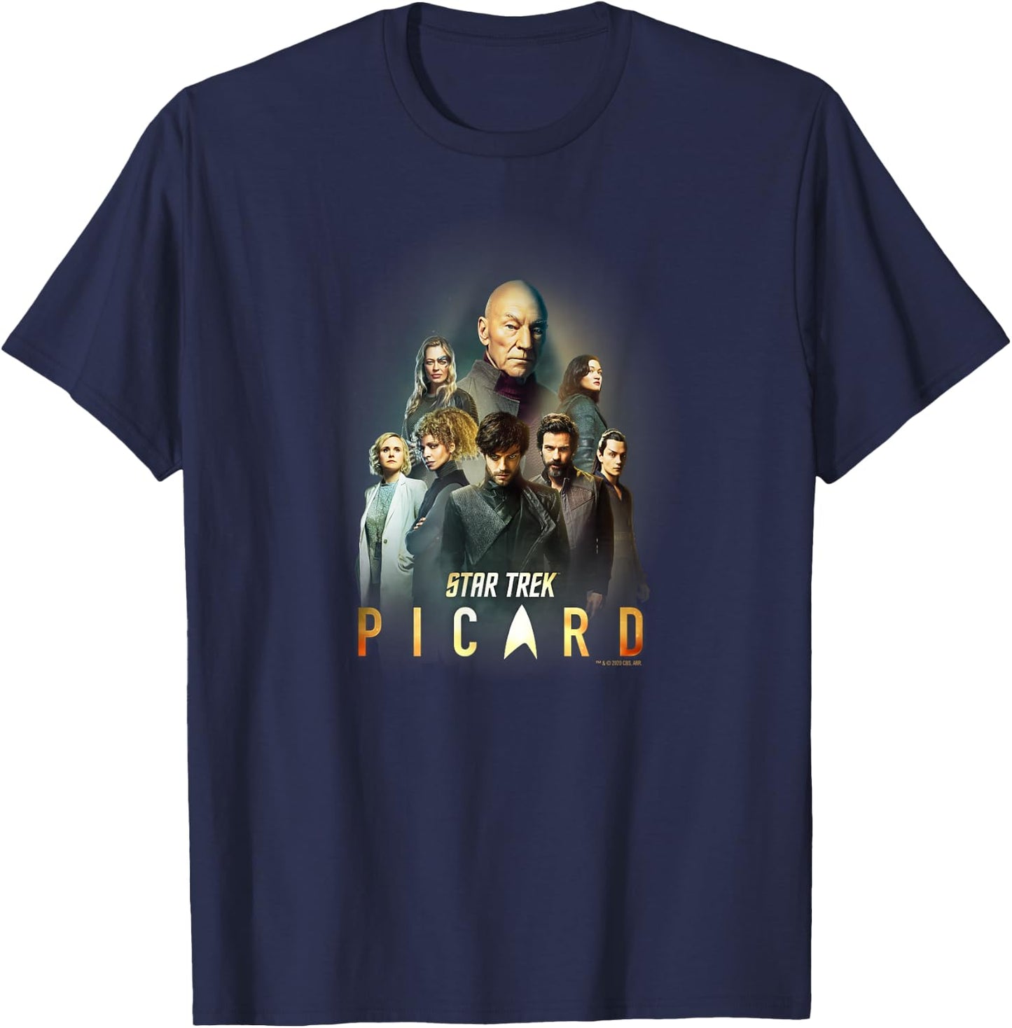 Star Trek: Picard Cast Collage Logo T-Shirt - T-Shirt | Navy