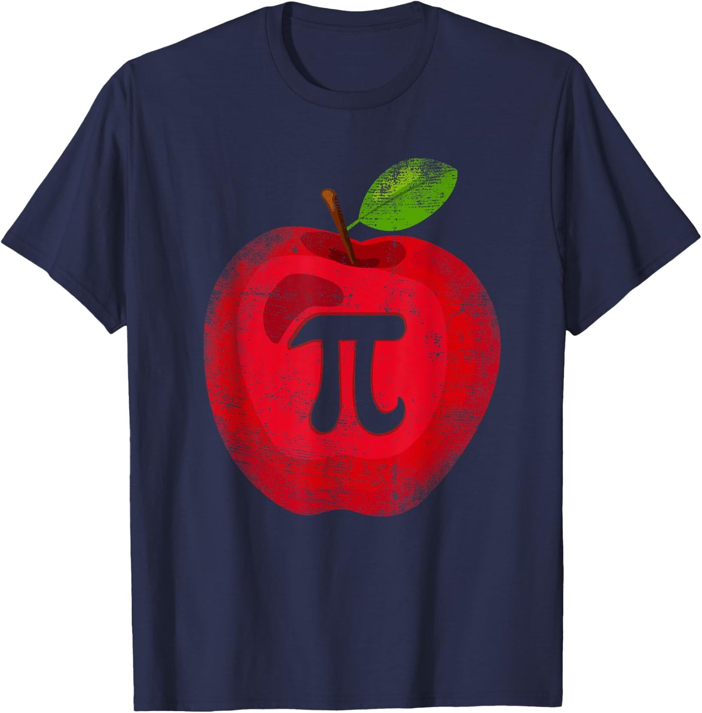 Apple Pi Day Math Lover Teacher Student 3.14 Apple Pie Pun T-Shirt - T-Shirt | Navy