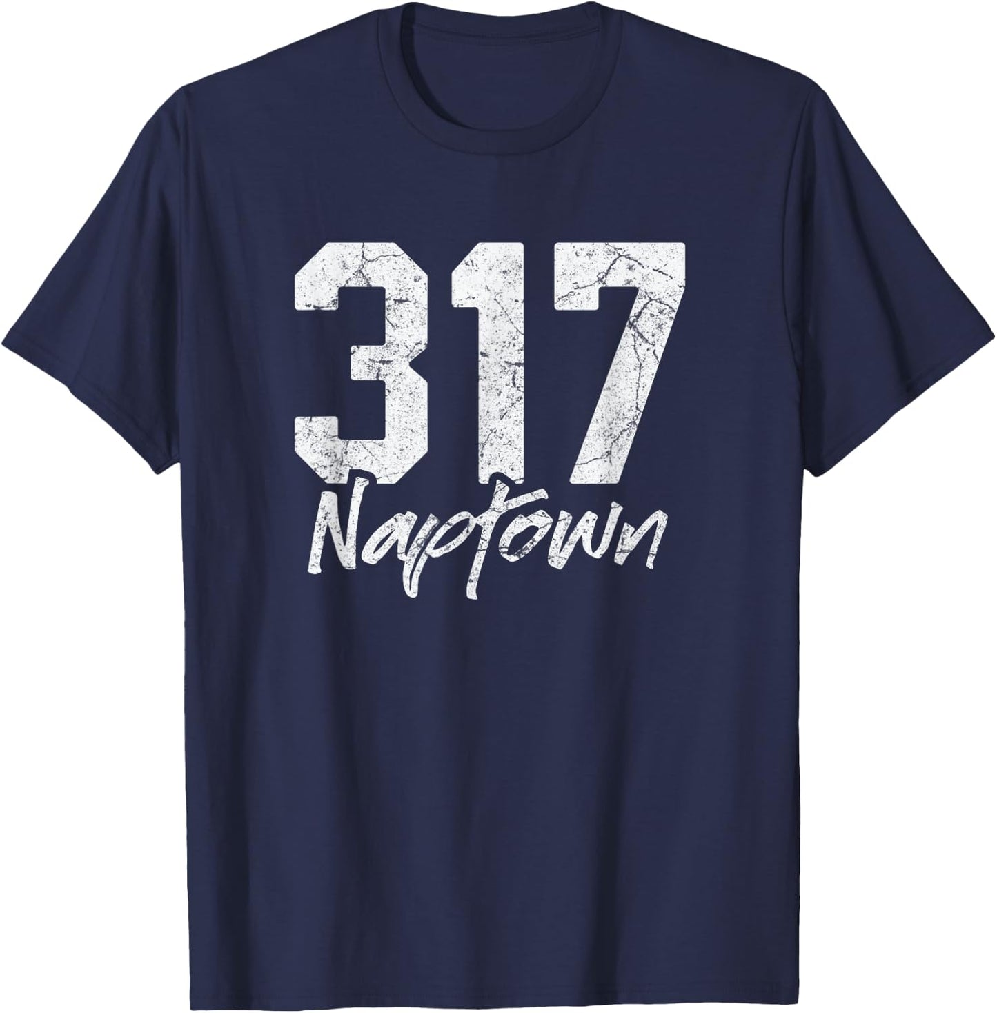 Naptown Shirt 317 Naptown Area Code Vintage Pride City T-Shirt - T-Shirt | Navy