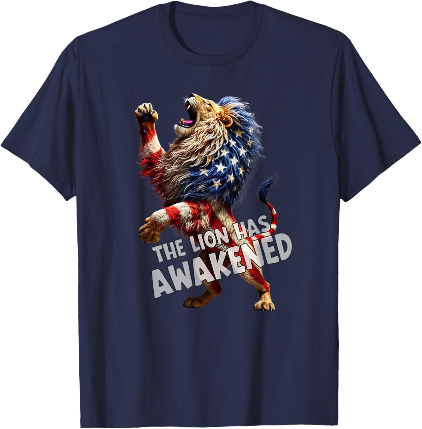 The Lion Has Awakened. Fear the Roar T-Shirt - T-Shirt | Navy