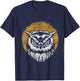 Bird Gift Sunset Owl T-Shirt - T-Shirt | Navy