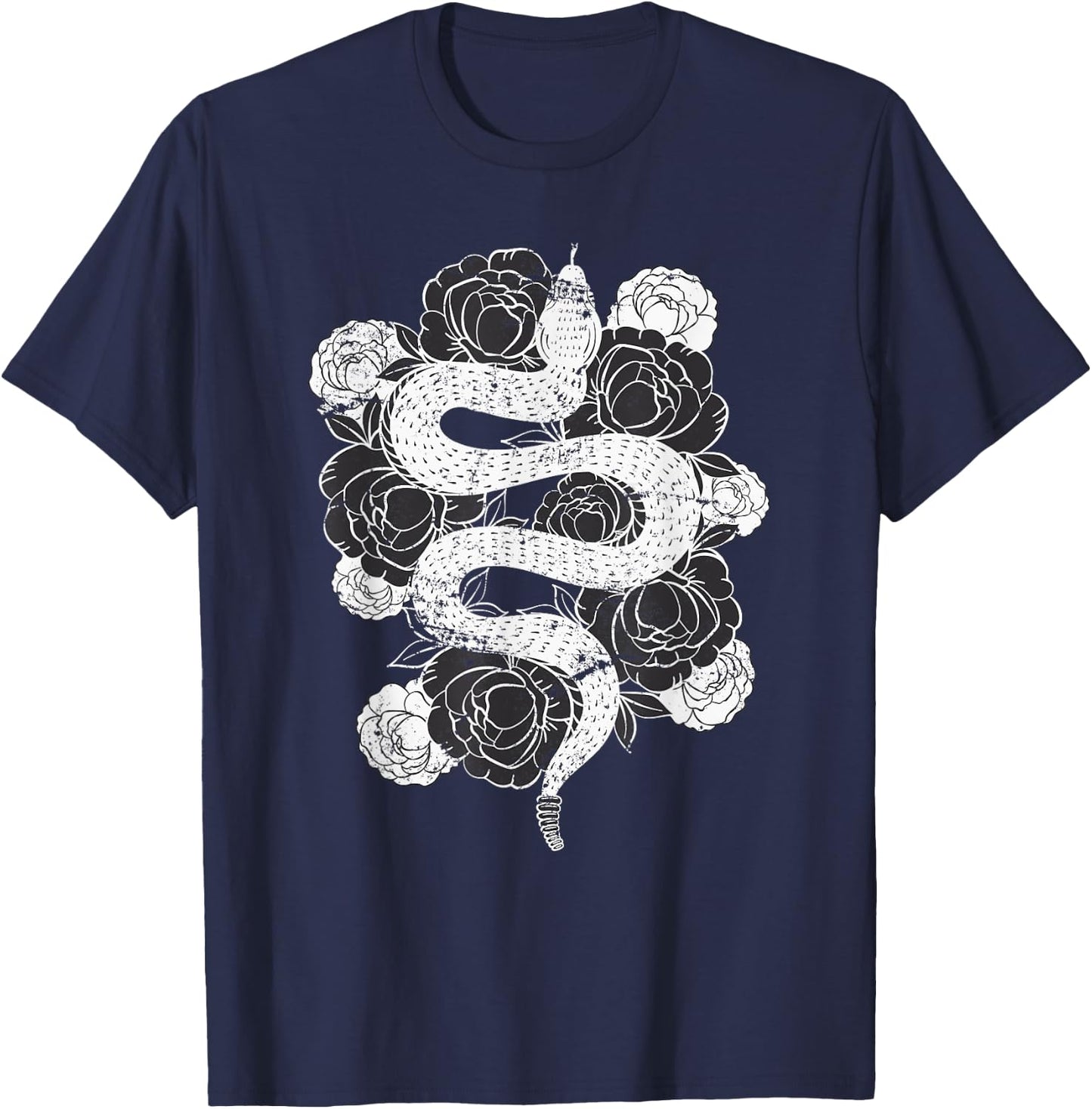 Rose Snake T-Shirt - T-Shirt | Navy