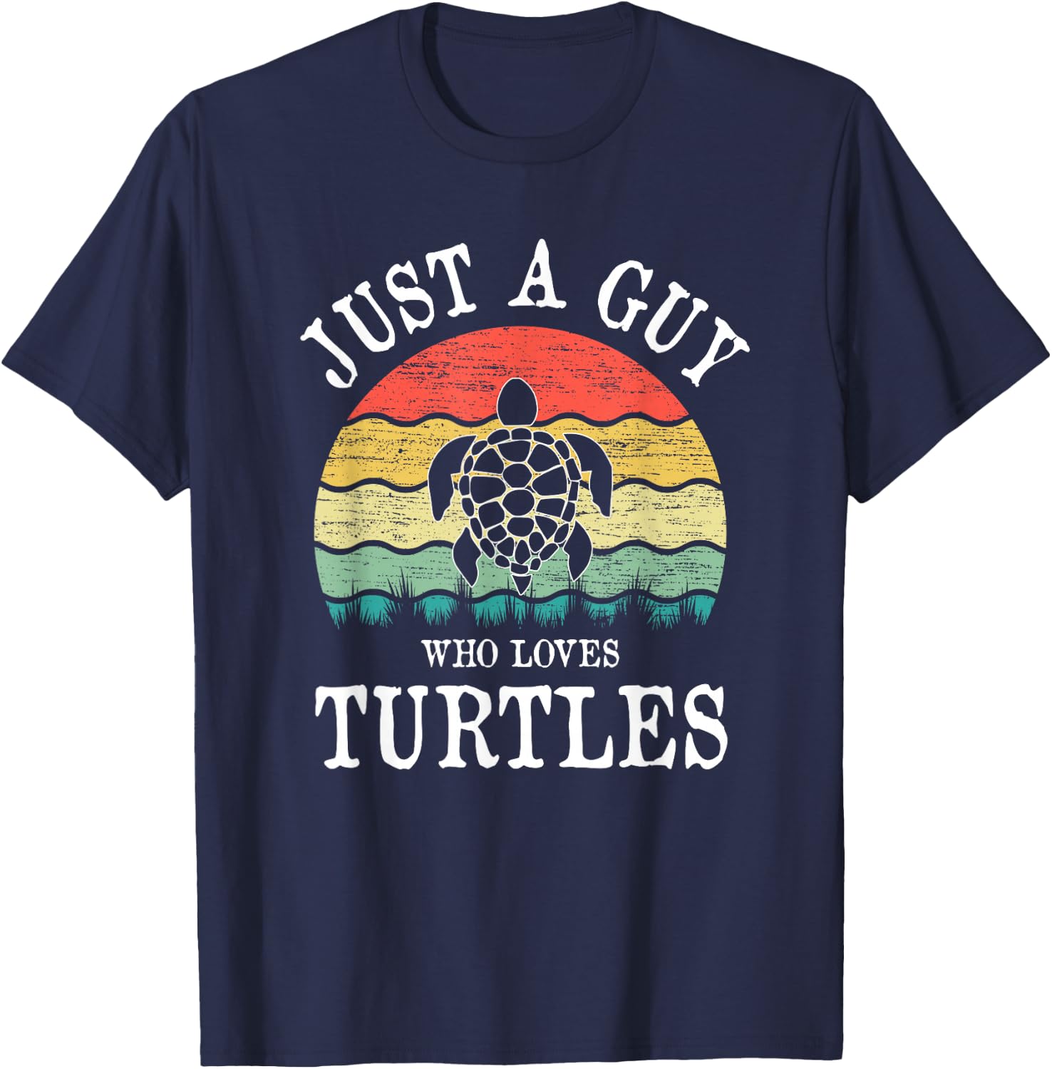 Just A Guy Who Loves Turtles T-Shirt - T-Shirt | Navy