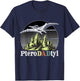 Funny Pterodactyl PteroDADtyl Awesome Dads Father Papa Daddy T-Shirt - T-Shirt | Navy