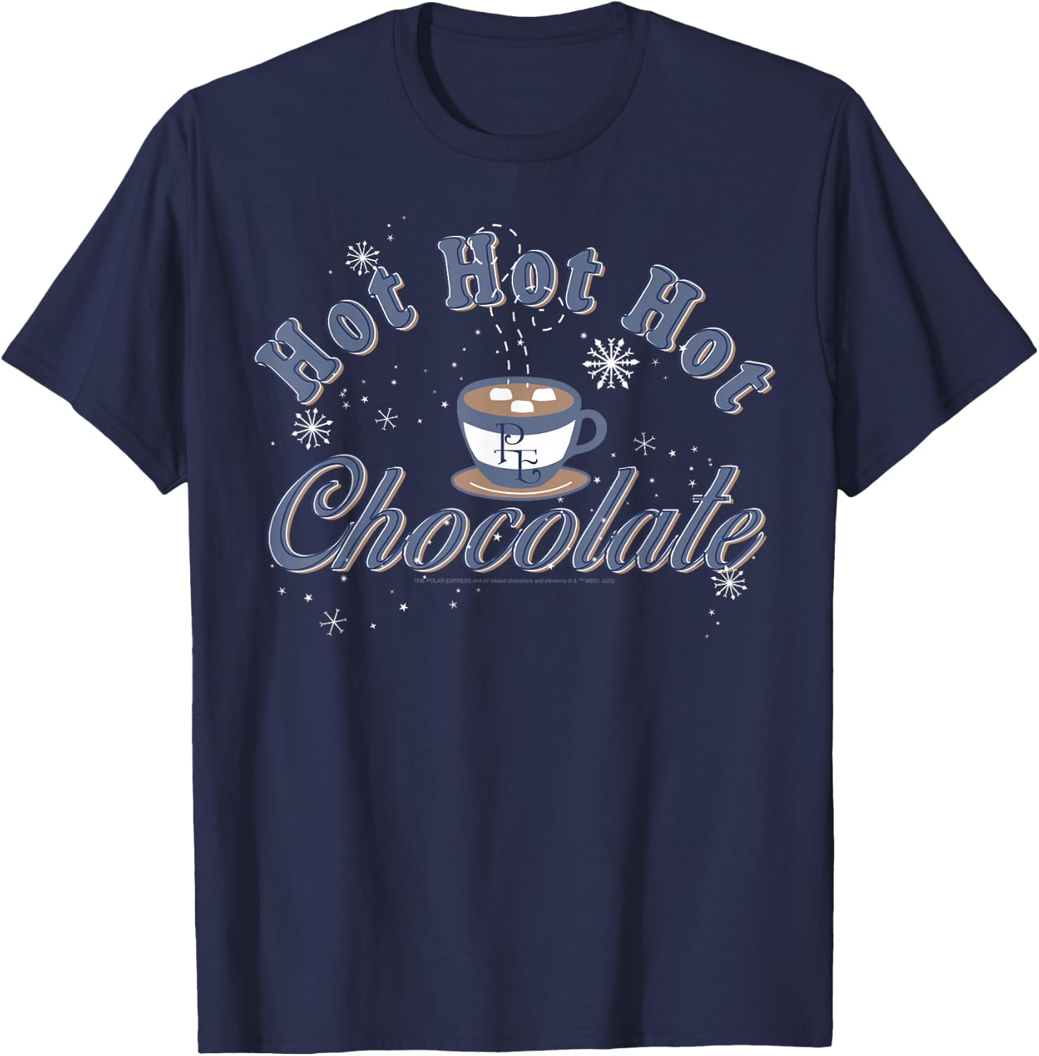 The Polar Express Hot Hot Hot Chocolate Logo T-Shirt - T-Shirt | Navy