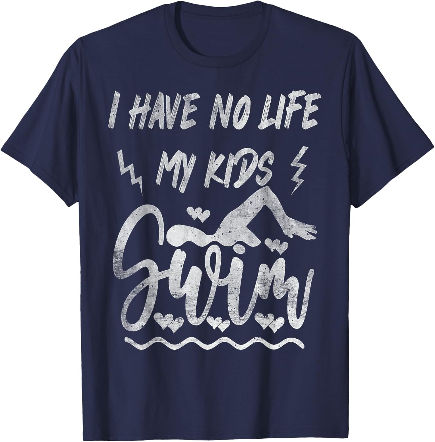 Funny Swim Mom Swim Dad Cool Swimming Swimmers Vintage T-Shirt - T-Shirt | Navy