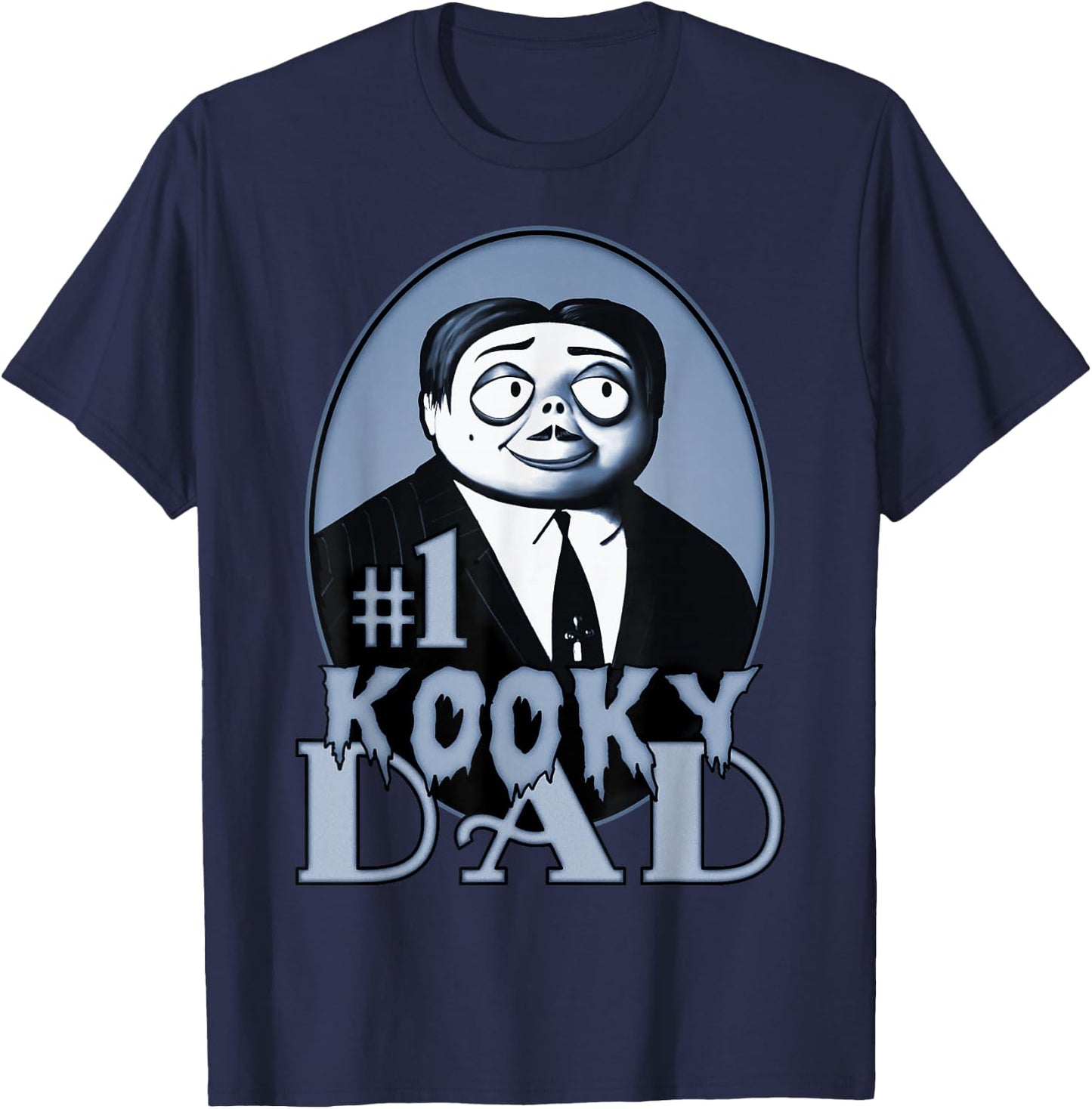 The Addams Family Father's Day Gomez Number One Kooky Dad T-Shirt - T-Shirt | Navy
