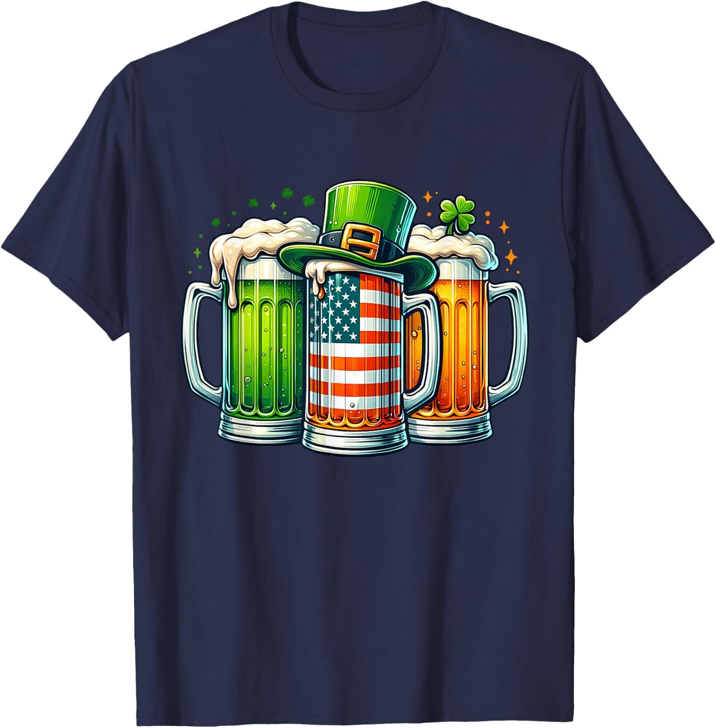 Irish Beer Ireland St Patricks Day Drinking Party Men Women T-Shirt - T-Shirt | Navy