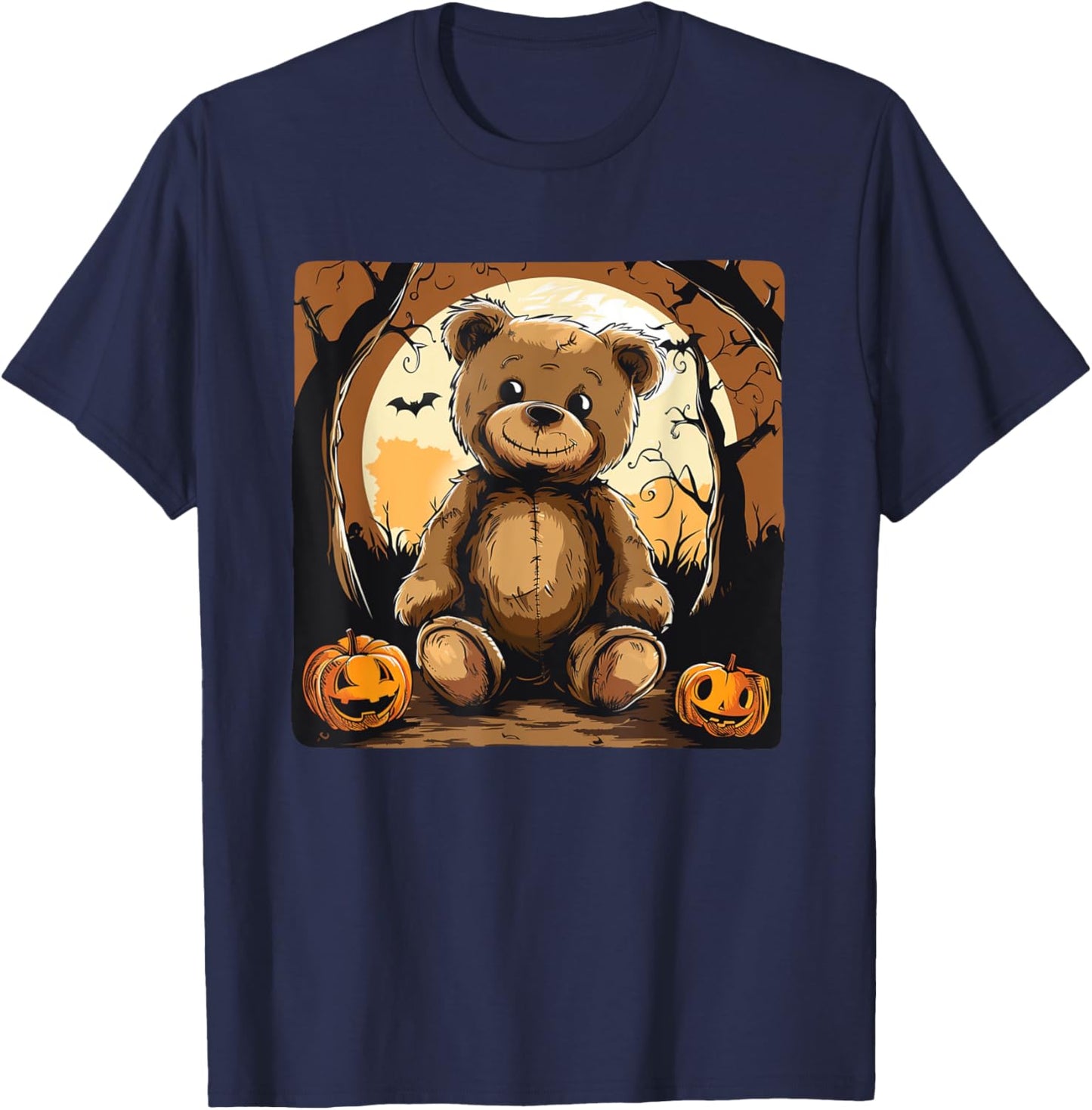 Smiling Halloween Teddy Bear Costume T-Shirt - T-Shirt | Navy