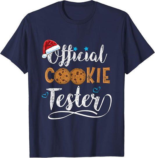 Official Cookie Tester Christmas Baking Team T-Shirt - T-Shirt | Navy