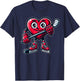 Valentine's Day Heart Ice Hockey Player Sports T-Shirt - T-Shirt | Navy