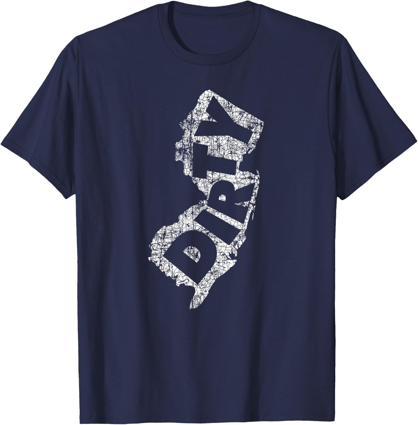 Retro Dirty Jerz Funny New Jersey Beach Vintage Throwback T-Shirt - T-Shirt | Navy