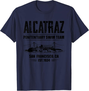 Alcatraz Penitentiary Swim Team T-Shirt - T-Shirt | Navy