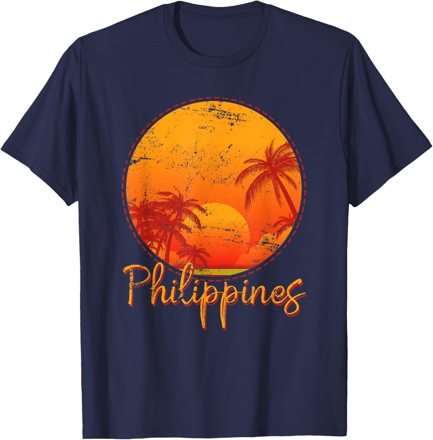 Sunset Manila Asia Philippines T-Shirt - T-Shirt | Navy