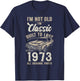 52nd Birthday Born in 1973 Classic Car T-Shirt - T-Shirt | Navy