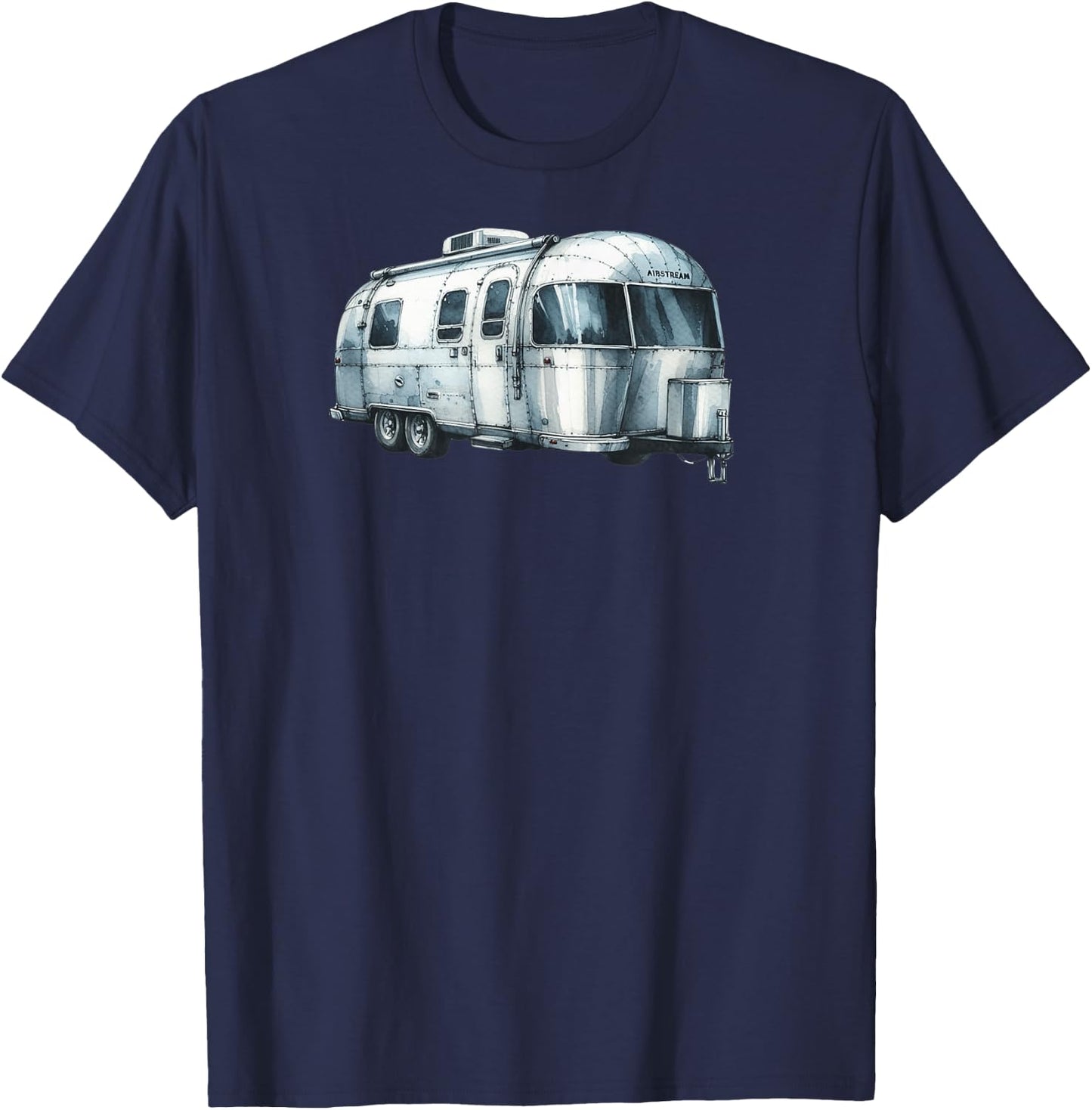 Great Retro Vintage Airstream Camping , Small, Black T-Shirt - T-Shirt | Navy