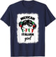 Girls Half Mexican And Italian Mexico Italy Flag Kids Girl T-Shirt - T-Shirt | Navy