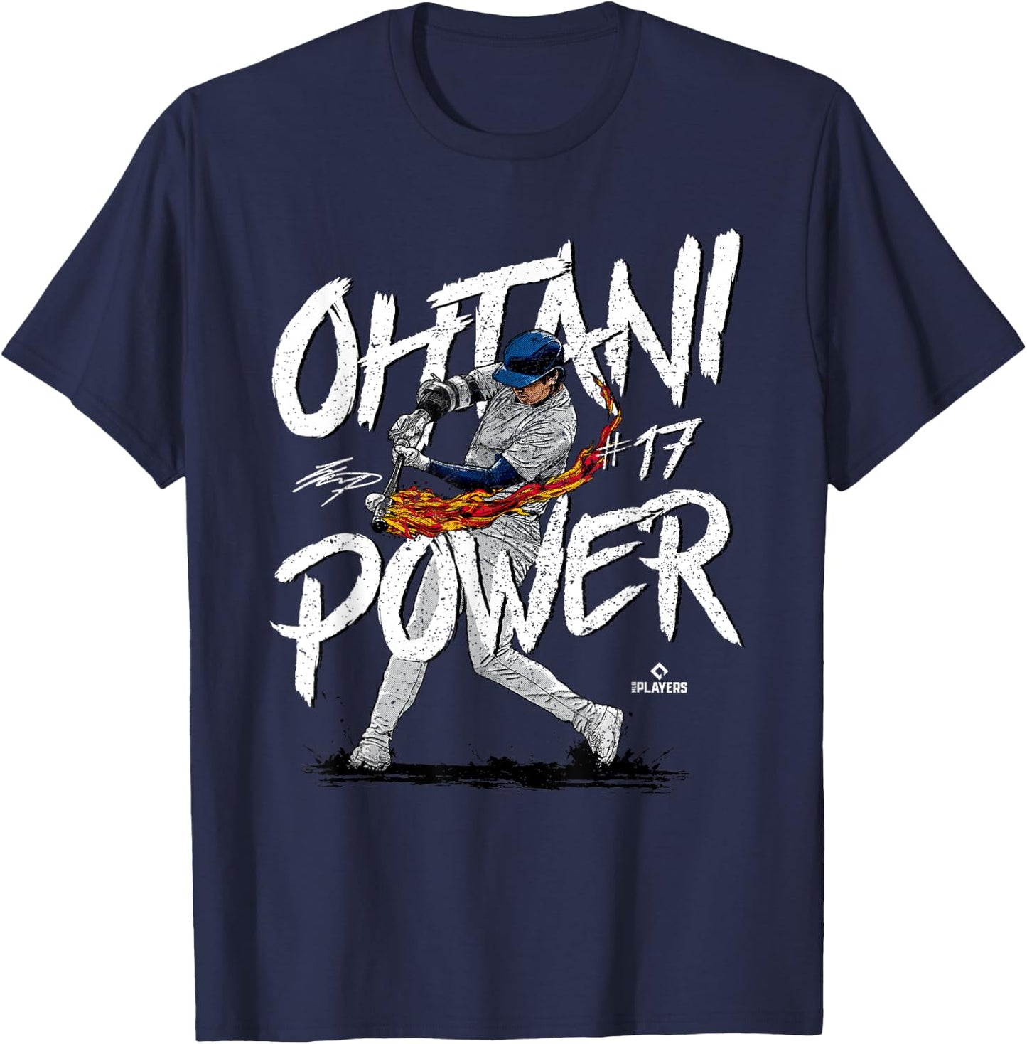 Ohtani Power Shohei Ohtani Los Angeles Baseball MLBPA T-Shirt - T-Shirt | Navy
