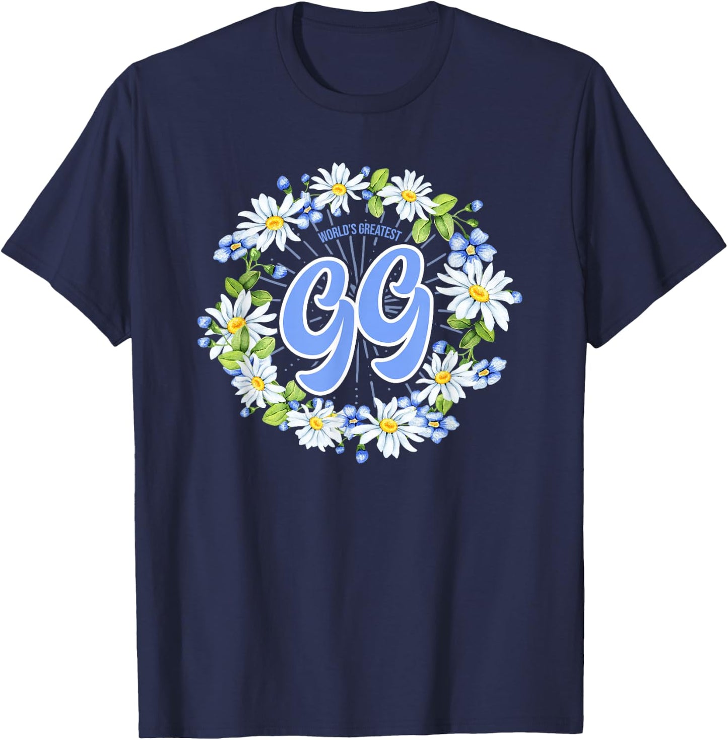 World's Greatest GG - Gift Grandma T-Shirt - T-Shirt | Navy