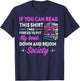 If You Can Read This Shirt I Was Forced To Put My Book Down T-Shirt - T-Shirt | Navy