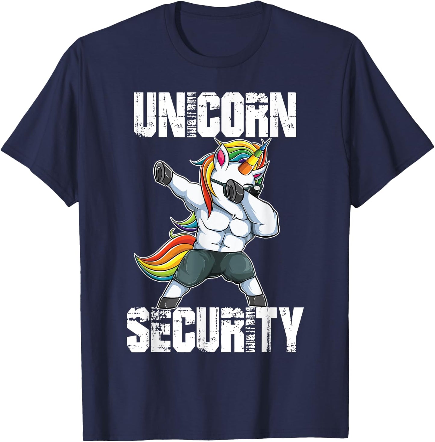 Unicorn Security Dad Mom Daughter Adult unicorn costume gift T-Shirt - T-Shirt | Navy