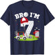Bro I'm 7 Year Old Golf Theme 7th Birthday Golfer T-Shirt - T-Shirt | Navy