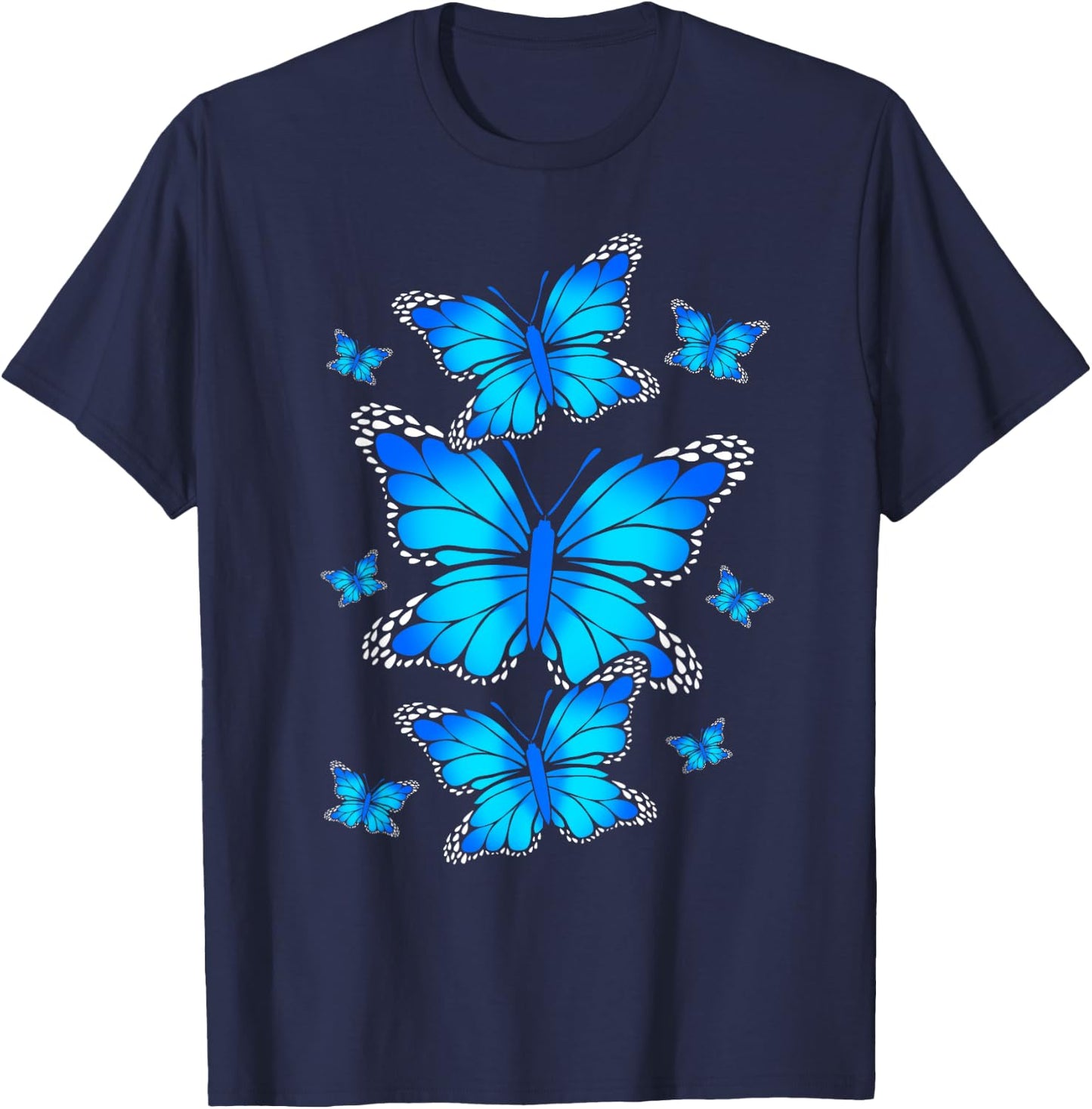 Blue Morpho Butterfly T-Shirt - T-Shirt | Navy