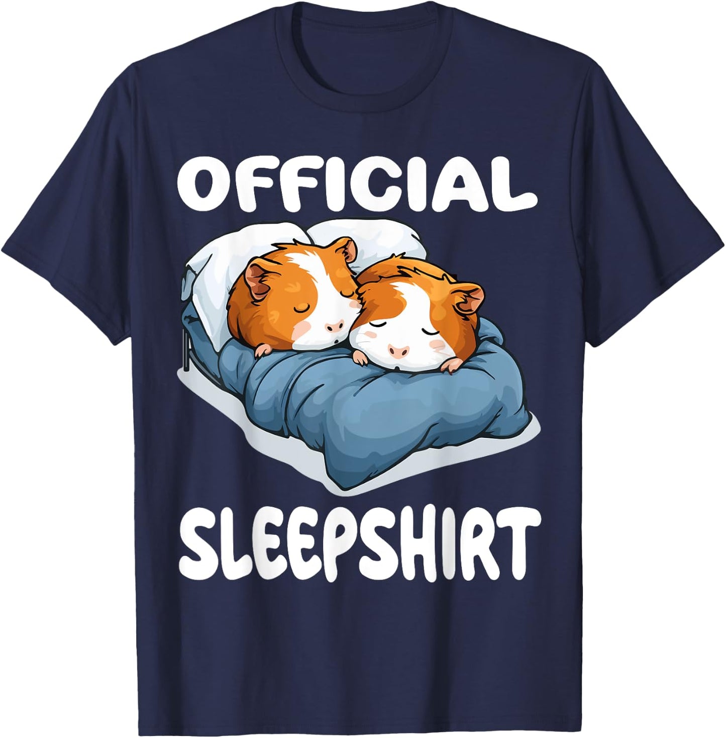 Guinea Pig Official Sleepshirt Pajamas Nightgown T-Shirt - T-Shirt | Navy
