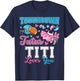 Touchdown or Tutus Titi Loves You Cute Gender Reveal Baby T-Shirt - T-Shirt | Navy