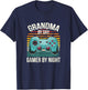 Grandma By Day Gamer By Night Grandma Gaming Gaming T-Shirt - T-Shirt | Navy