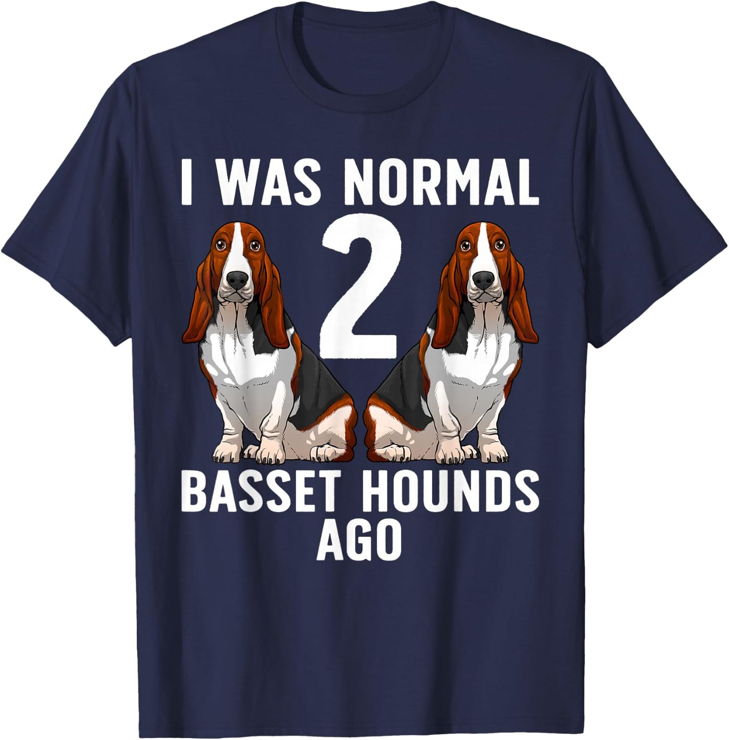 Funny Basset Hound Design Women Basset Hound Lover T-Shirt - T-Shirt | Navy