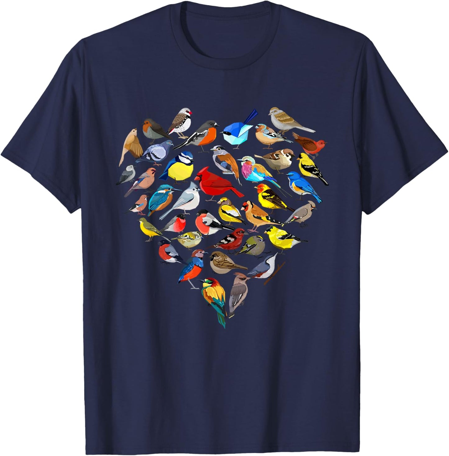 Birds Love Bird watching Birder Nerd Wildlife Birdwatcher T-Shirt - T-Shirt | Navy