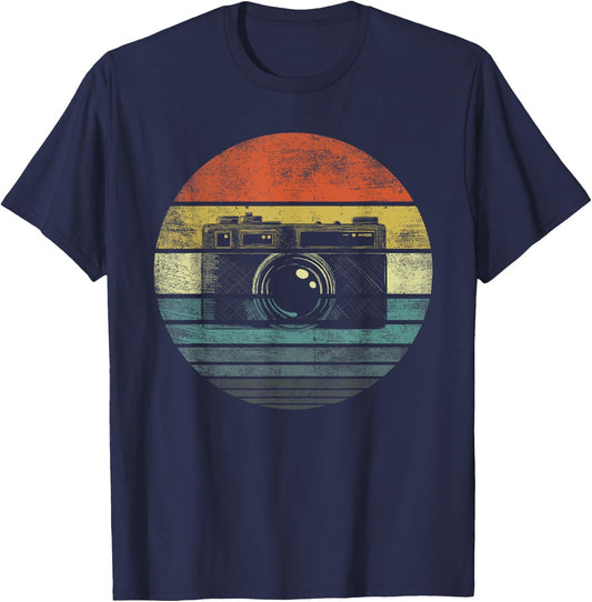 Retro Vintage Camera Photography Lover Photographer Gift T-Shirt - T-Shirt | Navy