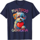 Maltipoo Dog Lovers Heart Pop Art Maltipoo Grandma T-Shirt - T-Shirt | Navy