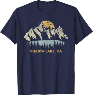 Shasta Lake California Mountain Sunset Sunrise CA T-Shirt - T-Shirt | Navy