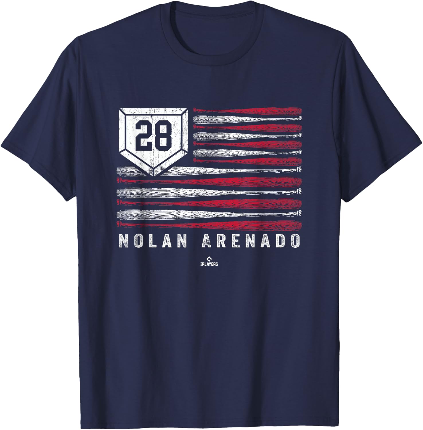 Vintage US Flag Baseball Stripes Nolan Arenado St Louis T-Shirt - T-Shirt | Navy