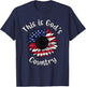 This Is God's USA Country Patriotic Christian Love Sunflower Women Girls Kids Men T-Shirt - T-Shirt | Navy