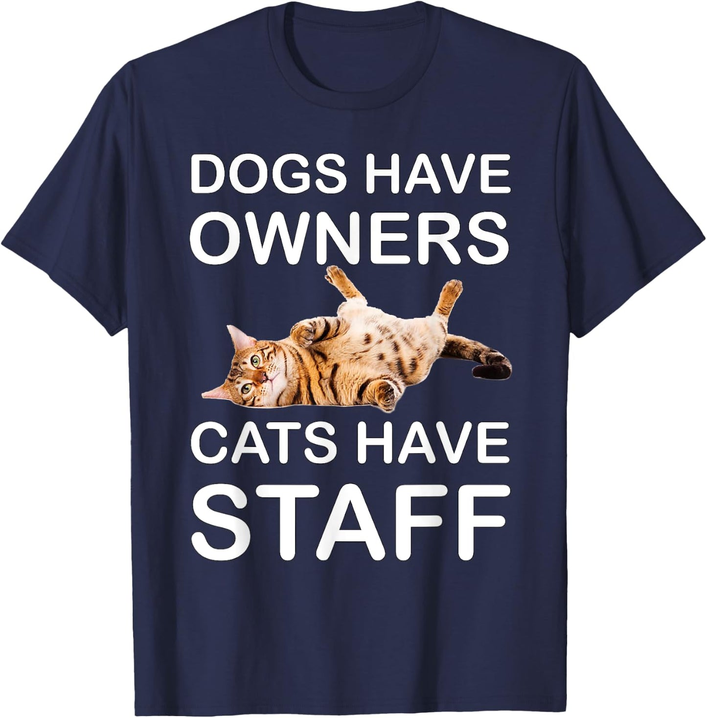 Cat Shirts /Women - Funny Cat Shirts for Cat Dad/Mom T-Shirt - T-Shirt | Navy