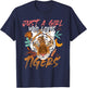 Just A Girl Who Loves Tigers Tiger T-Shirt - T-Shirt | Navy