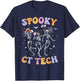 Skeleton Spooky CT Tech Computed Tomography Tech Halloween T-Shirt - T-Shirt | Navy