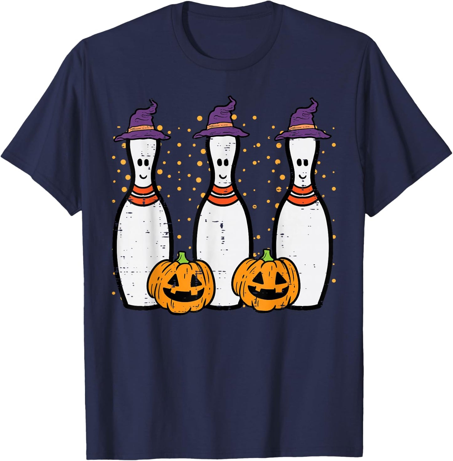 Halloween Bowling Costume Bowler Men Women Kids Boys Youth T-Shirt - T-Shirt | Navy