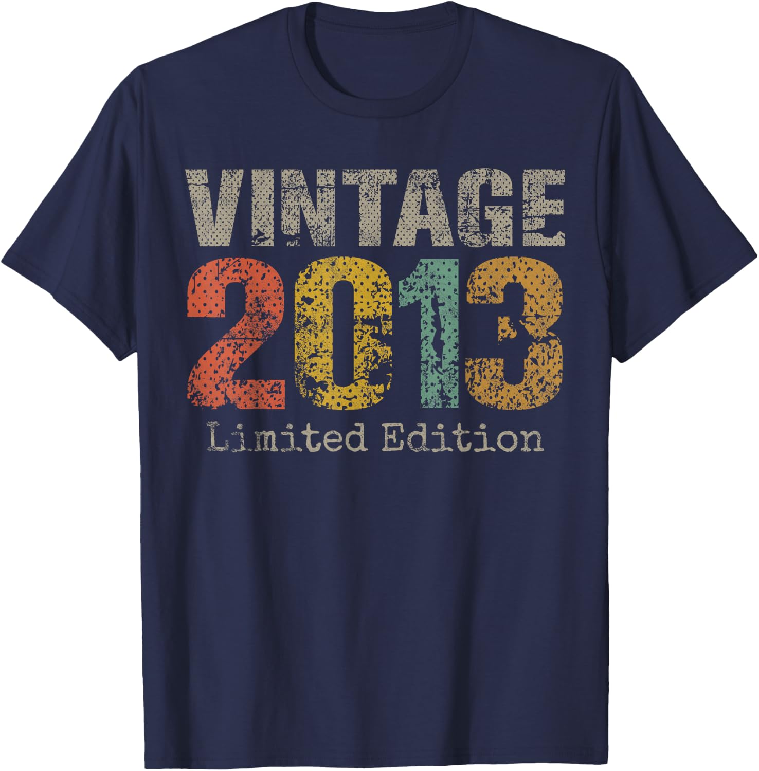 Vintage 2013 Limited Edition 12th Birthday Gifts 12 Year Old T-Shirt - T-Shirt | Navy