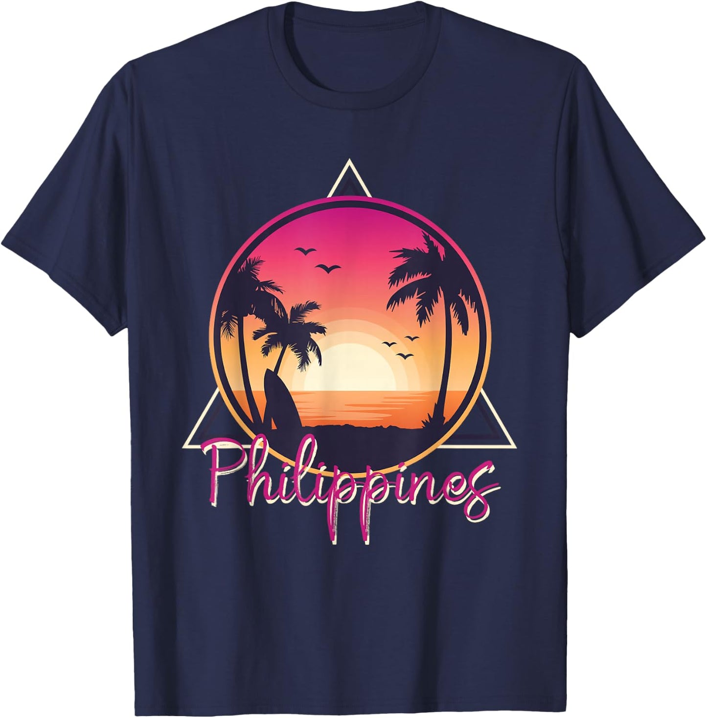 Philippine Pride Beach Surfing Gift Philippines T-Shirt - T-Shirt | Navy
