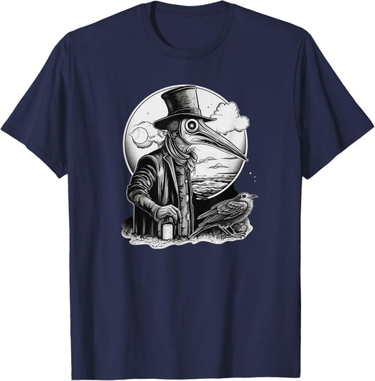 Funny Plague Doctor cool Grunge Style leeches medical T-Shirt - T-Shirt | Navy