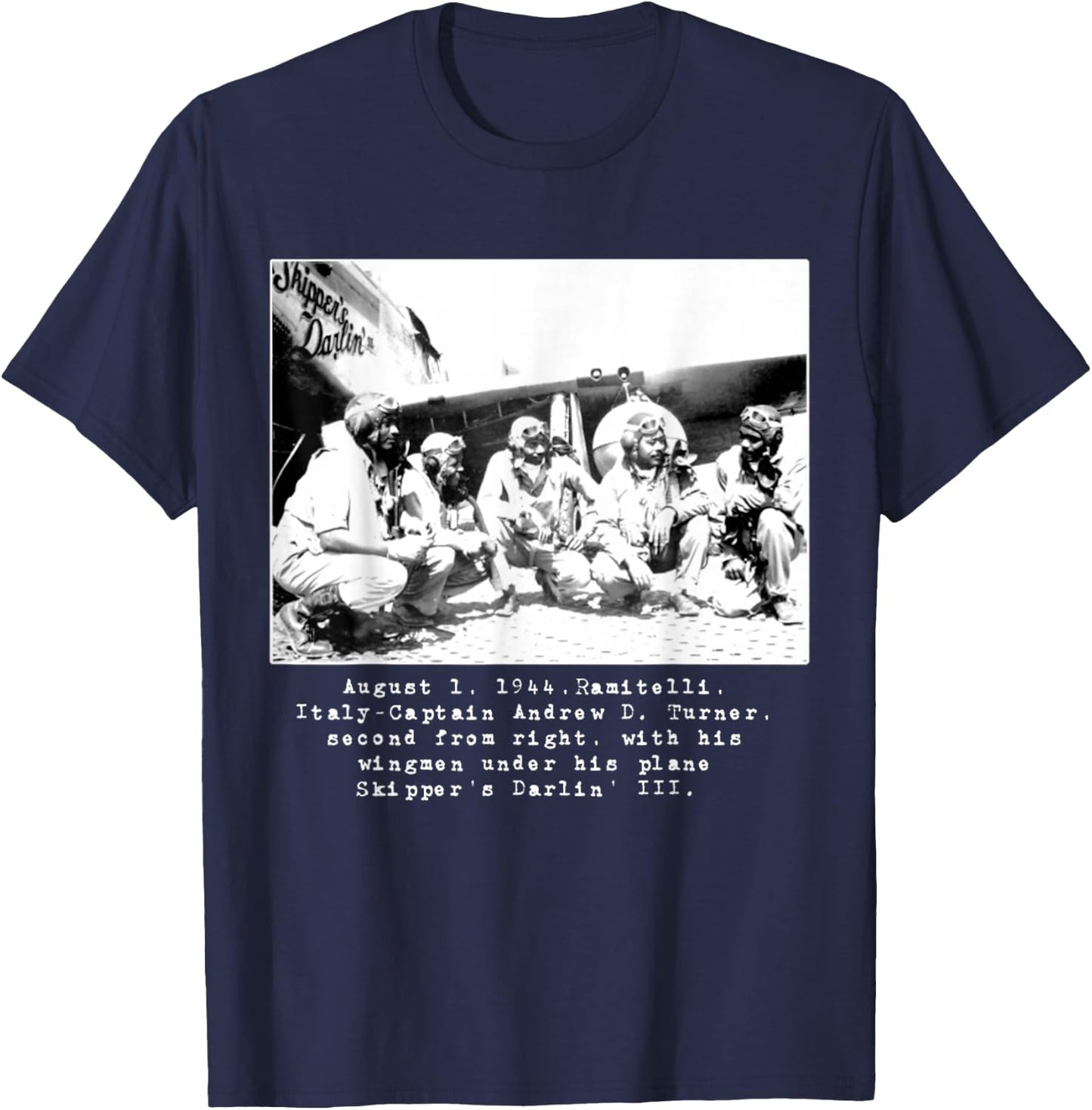 Tuskegee Historic Air Men T-Shirt - T-Shirt | Navy