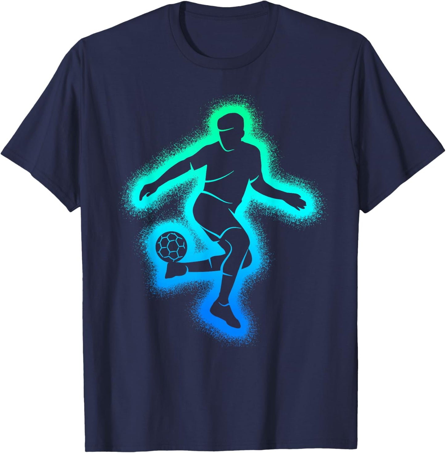 Soccer Game Kids Men Boys Soccer Player T-Shirt - T-Shirt | Navy