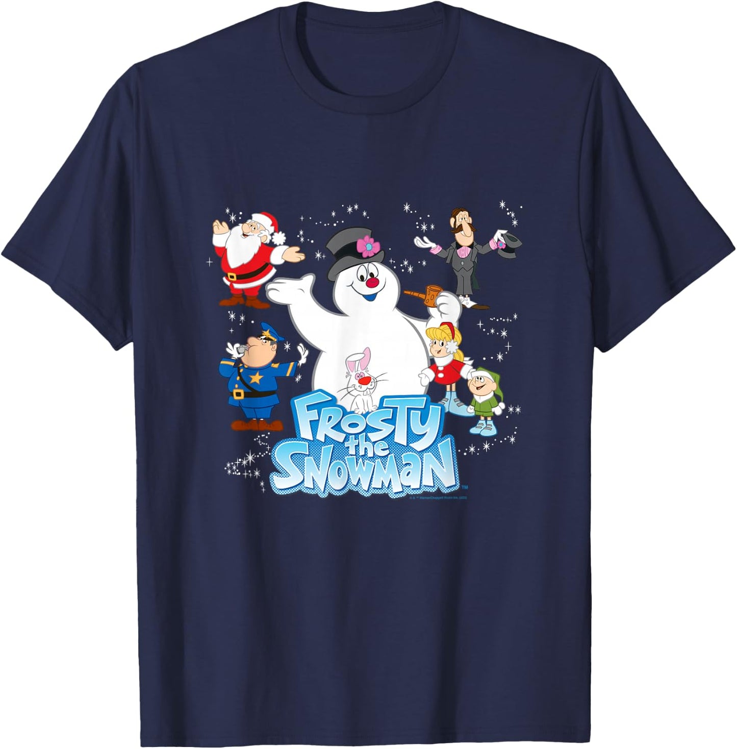 Frosty The Snowman - Frosty Cast T-Shirt - T-Shirt | Navy